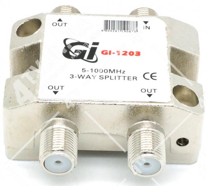 Фото Антенны и комплектующие, Сплиттеры, диплексеры, 0/12V Сплиттер 3-WAY Splitter Gi-1203