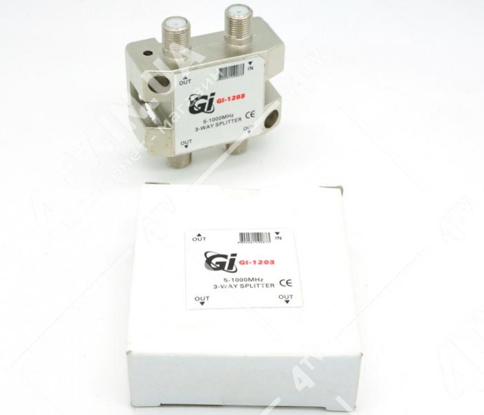 Фото Антенны и комплектующие, Сплиттеры, диплексеры, 0/12V Сплиттер 3-WAY Splitter Gi-1203