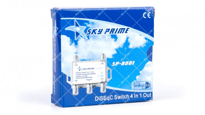 Фото Антенны и комплектующие, Переключатели DiSEqC DiSEqC 4х1 SkyPrime SF-8001