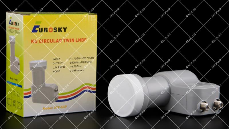 Фото Антенны и комплектующие, Конвертеры SAT, Круговой поляризации (L/R) Eurosky UTP-5CP TWIN CIRCULAR