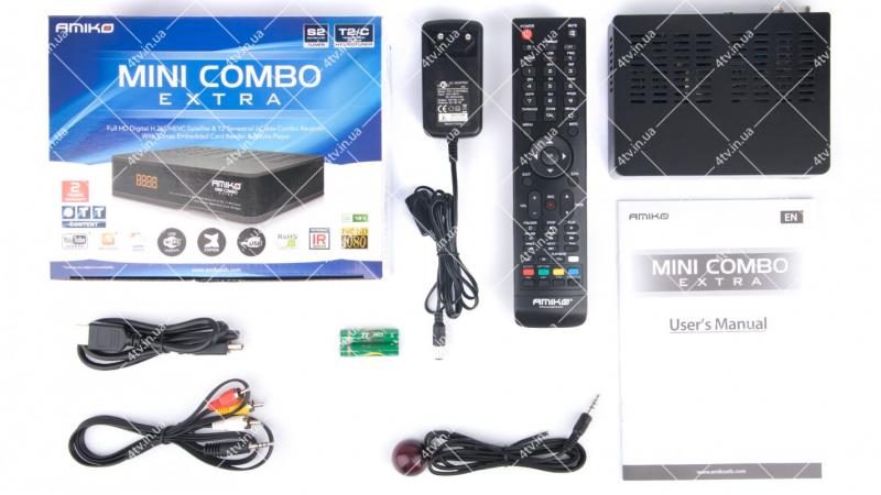Фото Ресиверы SAT/DVB-Т2/Android, Combo DVB-T2 + DVB-S2 Amiko Mini Combo Extra HD DVB-S2/T2/C