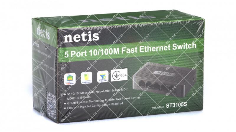 Фото Сетевое оборудование, Роутеры, USB Wi-Fi адаптеры, Сетевые коммутаторы (свитчи, панели) Коммутатор Netis ST3105S