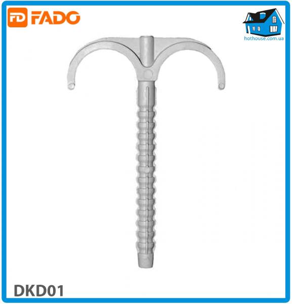 Дюбель-крюк двойной FADO DKD01 FLOOR 100мм (100шт)