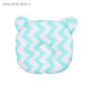 Подушка анатомическая First pillow, размер 22×22 см, зигзаг, мятный