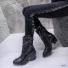 Женские Ботинки в стиле Козаки Цвет - Black