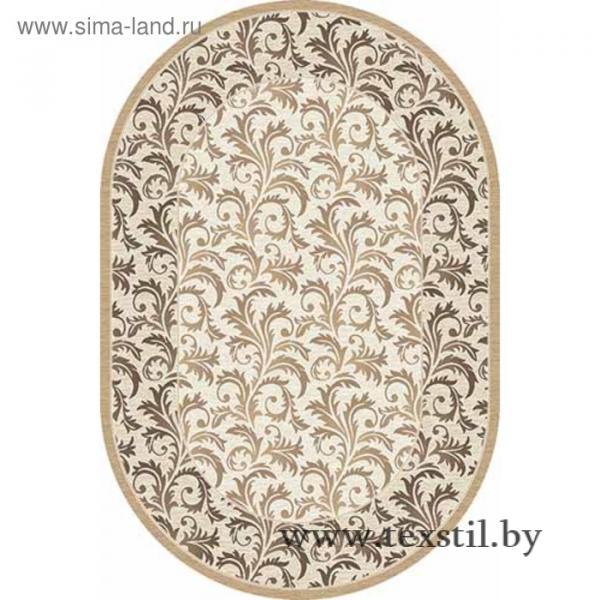 Фото Текстиль, Детский текстиль, Ковры Овальный ковёр Valencia Deluxe d327, 100 х 200 см, цвет cream-brown