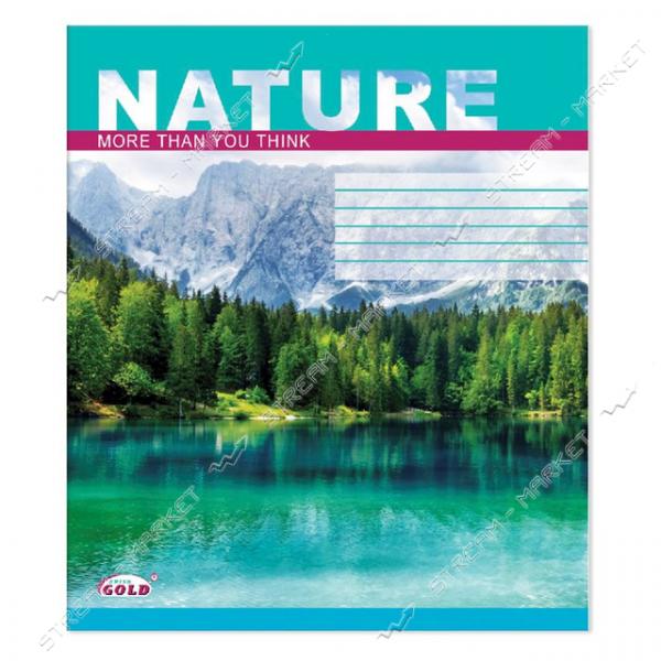 Тетрадь школьная Gold ТВ-45 №3017 Нейтральний мікс №2 в линию 96 листов 5 дизайнов (10 шт)