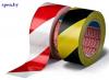 Клейкая лента сигнальная предупреждающая "Scotch", 50 мм, 33 м., плотная, черно-желтая и бело-красная