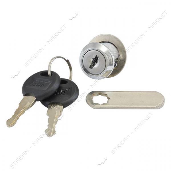 Замок 555/HERME 409 накладной для стеклянных дверей на 2 двери Турция хром