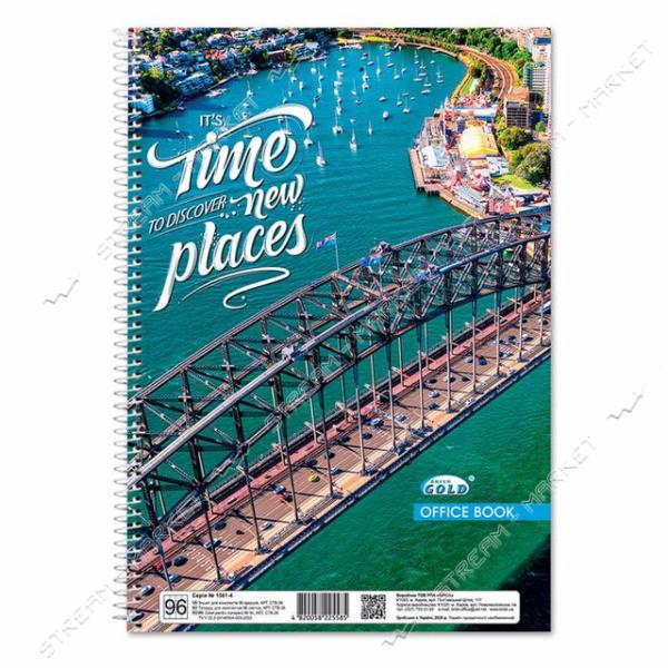 Тетрадь для конспектов Gold СТВ-26 на спирали сбоку в клетку А4 96 листов (4 шт)