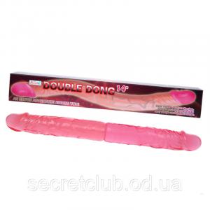 Двосторонній фалоімітатор - Double Dong Pink 14 " — купити в Україні