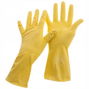 Перчатки резиновые OfficeClean хозяйственные, размеры см. подробнее, желтые