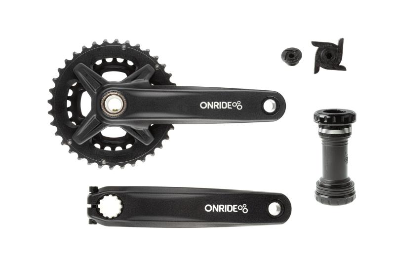 Шатуни ONRIDE Duet Pro 1210, Hollowtech, 170 мм, 26-36Т, BCD 104/64, 12/11 шв., з кареткою, чорний