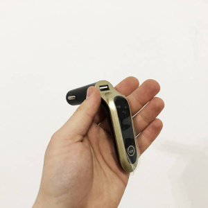 FM модулятор CAR G6 Bluetooth USB AUX MicroSD трансмітер, FM модулятор для автомобіля. Колір: золотий GA-62