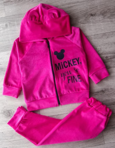 Костюм "Mickey fine" маліновий, дівчинка 1-2-3 років оптом уп. - 3 шт