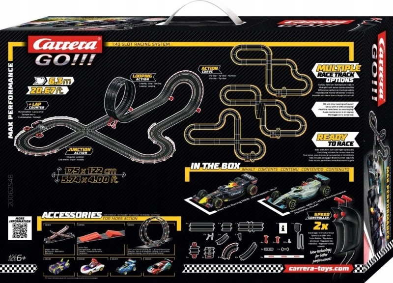 Zdjęcie Zabawki CARRERA GO Tor Samochodowy 6,3M MAX PERFORMANCE