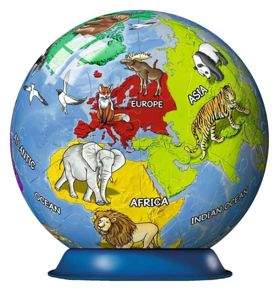 Zdjęcie Zabawki, Edukacyjne RAVENSBURGER Puzzle 3D Kula Dziecinny globus 72 el
