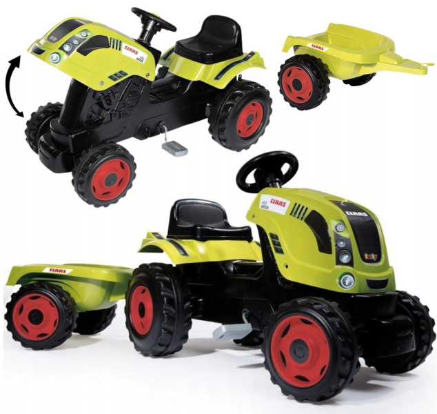 Zdjęcie Zabawki, Samochody i Pojazdy Smoby Traktor Na Pedały Claas z Przyczepką
