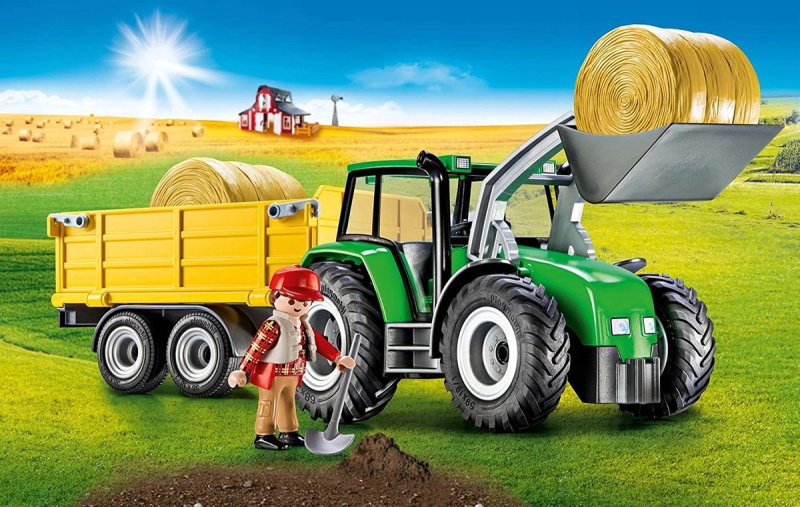Zdjęcie Zabawki, Klocki Playmobil 9317 Wielki traktor z przyczepą