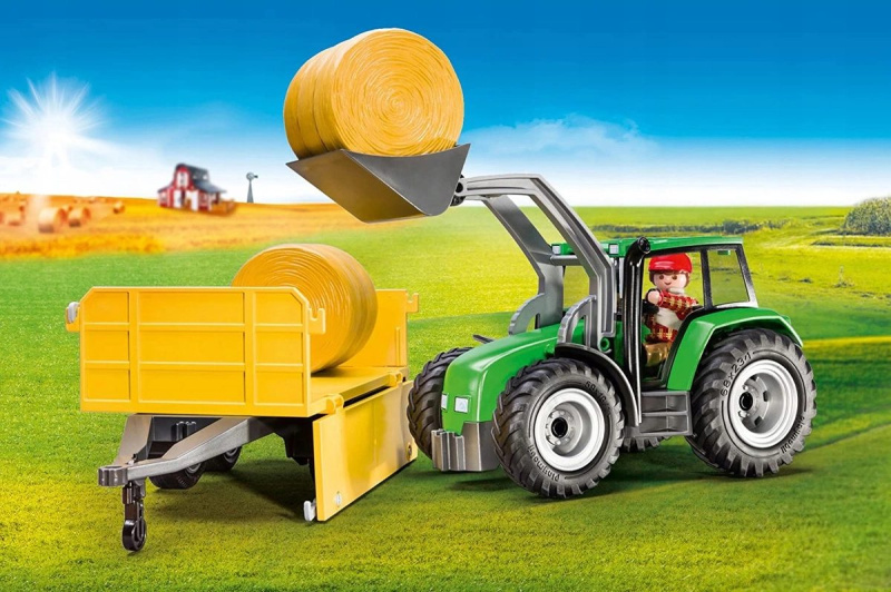 Zdjęcie Zabawki, Klocki Playmobil 9317 Wielki traktor z przyczepą