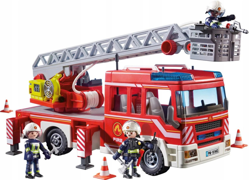 Zdjęcie Zabawki, Klocki Playmobil 9463 Samochód strażacki z drabiną 4+