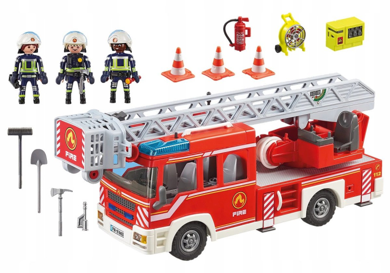 Zdjęcie Zabawki, Klocki Playmobil 9463 Samochód strażacki z drabiną 4+