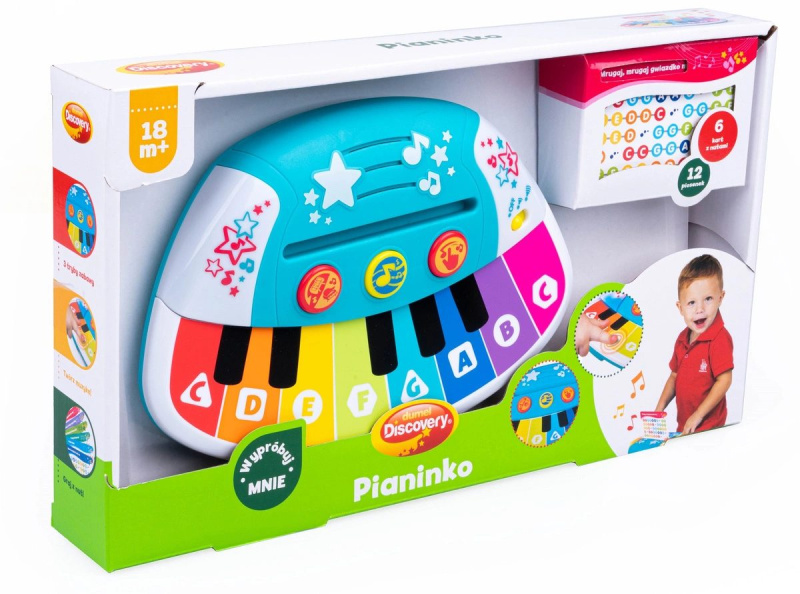 Zdjęcie Zabawki, Edukacyjne Dumel Pianinko interaktywne dotykowe + karty 2+