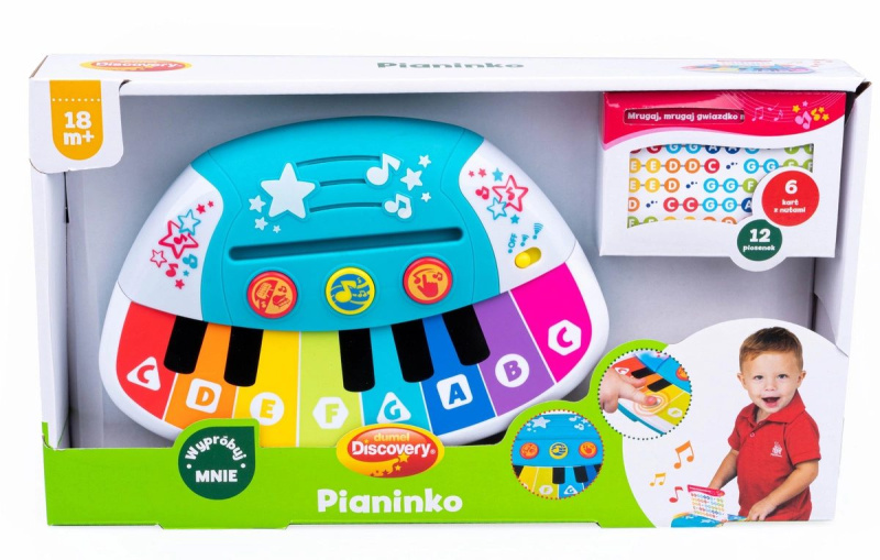 Zdjęcie Zabawki, Edukacyjne Dumel Pianinko interaktywne dotykowe + karty 2+