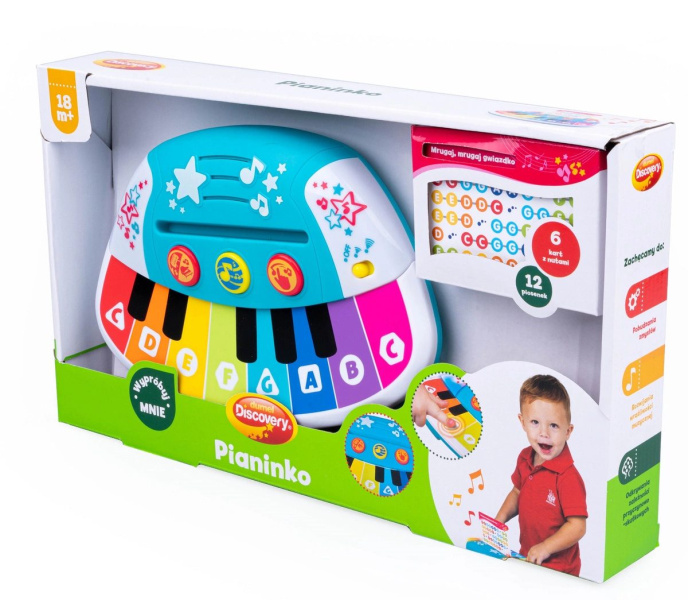 Zdjęcie Zabawki, Edukacyjne Dumel Pianinko interaktywne dotykowe + karty 2+
