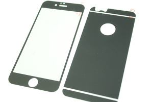 Скло захисне кольорове 2-х сторінка/IPhone 5/5s/SE/Чорний