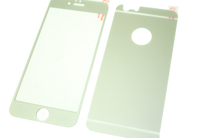 Скло захисне кольорове 2-х сторінка/IPhone 5/5s/SE/Срібло