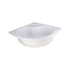  Душова кабіна Latwa SC90x90.SAT.HIGH.FR полукругла, скло Frost 4 мм + Душовий піддон KAPIELKA ST90x90x41, з панеллю Lidz Душові кабіни в Черновцах