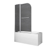 Шторки скляні на ванну Koer SR BS04-95x140-TR-01 прозоре скло 6мм, хром (KR5403)