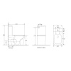  Унітаз-компакт Mixxus Premium QUADRO-0401-T1 610х365х825mm, система змиву TORNADO 1.0 (MP6588) Унітази, пісуари, біде, бачки в Черновцах