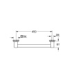  Grohe QuickFix Start Cube Поручень, тримач для рушників для ванної (41095DC0) Тримачі та ручки для ванн в Черновцах