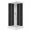 Душовий бокс Lidz Kubis SB90x90.SAT.LOW.GR, скло тоноване 4 мм