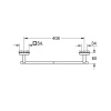  Grohe QuickFix Start Cube Тримач для банного рушника 450мм (409872430) Тримачі для рушників в Черновцах