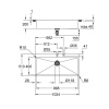  Кухонна Мийка Grohe 1024x510мм матова 1 чаша в рівень зі стільницею 31586SD1 Кухонні мийки в Черновцах