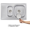  Кухонна мийка WEZER Satin 780x500x180мм з сифоном 1037506 Кухонні мийки в Черновцах