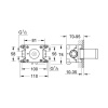  Grohe Grohtherm F Вбудований блок для підключення настінного душу (35034000) Душові набори та системи в Черновцах