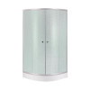 Душова кабіна Lidz Latwa SC80x80.SAT.LOW.FR, скло Frost 4 мм + Lidz Душовий піддон KAPIELKA ST80x80x14
