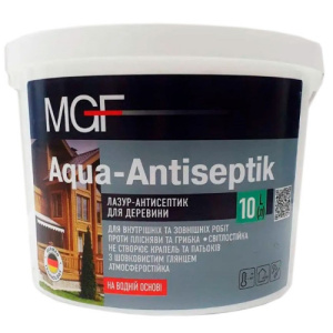 Лазур для дерева MGF Aqua-Antiseptik (безбарвний) 10л