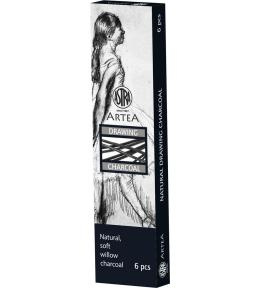 Węgiel naturalny rysunkowy 6-8mm 6szt ASTRA