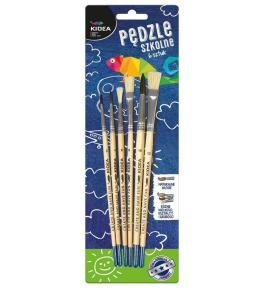 Pędzle szkolne 6 sztuk KIDEA