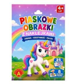 Piaskowe malowanki z naklejkami - Jednorożec ALEX