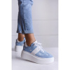 Sneakersy błękitne Flower - Sneakersy
