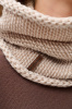 Komin Damski Kazza Light Beige - Szaliki, chusty i kominy