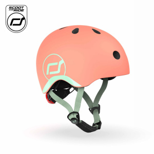 SCOOTANDRIDE XXS-S kask dziecięcy na rower, hulajnogę (1-5lat / 45-51cm obwód głowy) • Peach