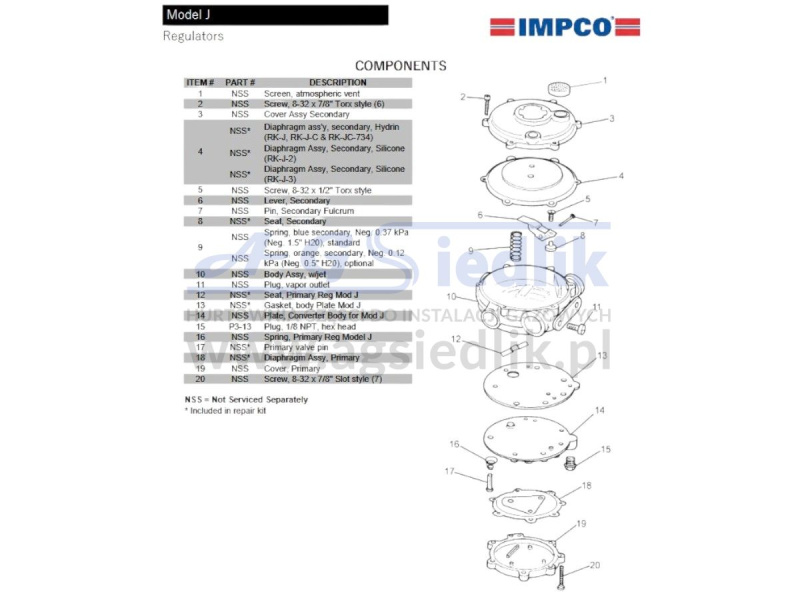 Zdjęcie Reduktory LPG, IMPCO Reduktor IMPCO model J