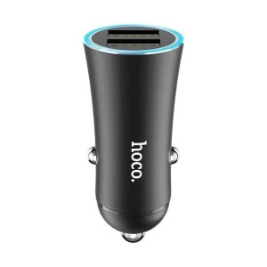 Автомобільний зарядний пристрій Hoco UC204 2USB 2.4A Black